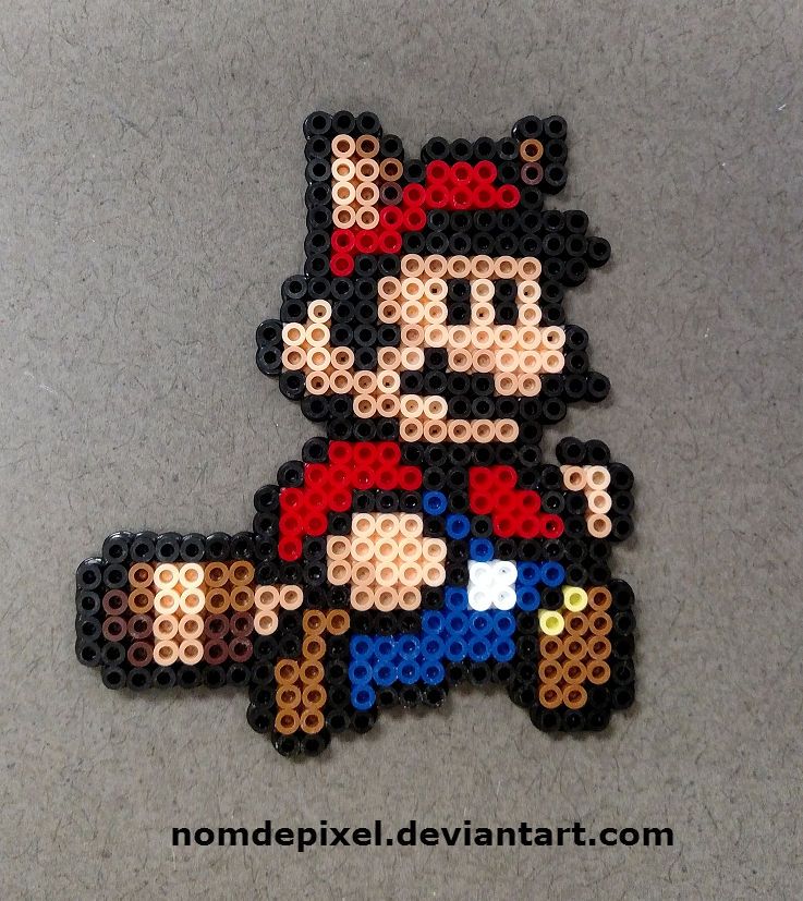 Super Mario: power block Cross stitch or perler pattern